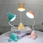 Rabbit LED Table Lamp Kids Desk Bunny Night Lights Studying Bedroom Decor Baby Bed Restaurant Living Room Cute Gift USB Charging Cute Study Lamps for Bedroom Décor Stevvex