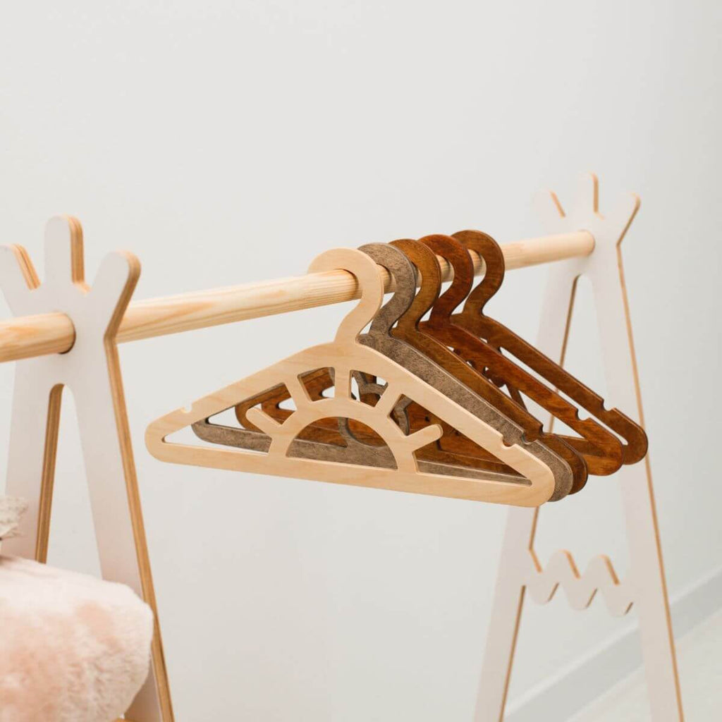 Pack of 10 Kid's Wooden Hangers - SJB-DIAMOND ELITES