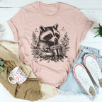 Racoon Tee Peachy Sunday