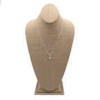 Rainbow Moonstone Pendant Necklace Delicate Sterling Silver
