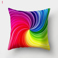 Rainbow Pillowcase Colorful Pillow Covers Cushion Cover Rainbow Throw Pillow Case Cushion Covers Abstract Swirl Rainbow Blue Green Red Bright Colors Wave Blend Throw Pillow Covers Stevvex