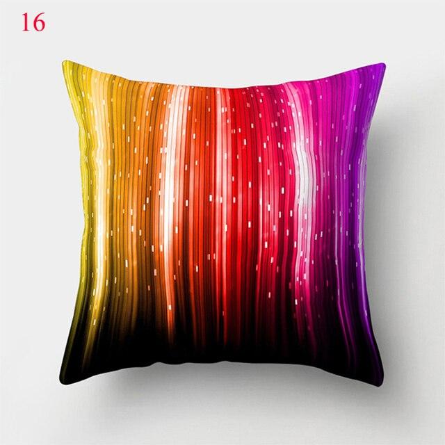 Rainbow Pillowcase Colorful Pillow Covers Cushion Cover Rainbow Throw Pillow Case Cushion Covers Abstract Swirl Rainbow Blue Green Red Bright Colors Wave Blend Throw Pillow Covers Stevvex