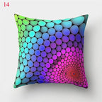 Rainbow Pillowcase Colorful Pillow Covers Cushion Cover Rainbow Throw Pillow Case Cushion Covers Abstract Swirl Rainbow Blue Green Red Bright Colors Wave Blend Throw Pillow Covers Stevvex