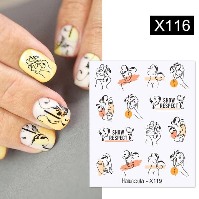 Rainbow Wave Love Heart Pattern Water Decals Stickers Butterfly Dragon Geometry Slider For Nails Art Decoration Tip Water Transfer Nail Decals Sticker For Pretty Girl Self-Adhesive Nail Decals Designer Nail Stickers for Acrylic Stevvex