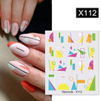 Rainbow Wave Love Heart Pattern Water Decals Stickers Butterfly Dragon Geometry Slider For Nails Art Decoration Tip Water Transfer Nail Decals Sticker For Pretty Girl Self-Adhesive Nail Decals Designer Nail Stickers for Acrylic Stevvex
