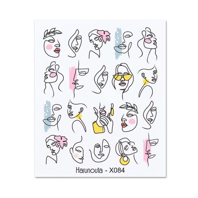 Rainbow Wave Love Heart Pattern Water Decals Stickers Butterfly Dragon Geometry Slider For Nails Art Decoration Tip Water Transfer Nail Decals Sticker For Pretty Girl Self-Adhesive Nail Decals Designer Nail Stickers for Acrylic Stevvex