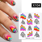 Rainbow Wave Love Heart Pattern Water Decals Stickers Butterfly Dragon Geometry Slider For Nails Art Decoration Tip Water Transfer Nail Decals Sticker For Pretty Girl Self-Adhesive Nail Decals Designer Nail Stickers for Acrylic Stevvex