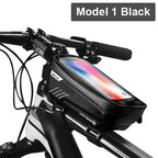 Rainproof Bicycle Bag Frame Front Top Tube Cycling Bag Reflective 6.5in Phone Case Touchscreen Bag Bike Accessories Bike Phone Bag Bicycle Bag Front Frame Pouch Top Tube Pouch Waterproof Bike Holder Accessories Bag Mount Handlebar Cell Phone
