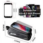 Rainproof Bicycle Bag Frame Front Top Tube Cycling Bag Reflective 6.5in Phone Case Touchscreen Bag Bike Accessories Bike Phone Bag Bicycle Bag Front Frame Pouch Top Tube Pouch Waterproof Bike Holder Accessories Bag Mount Handlebar Cell Phone