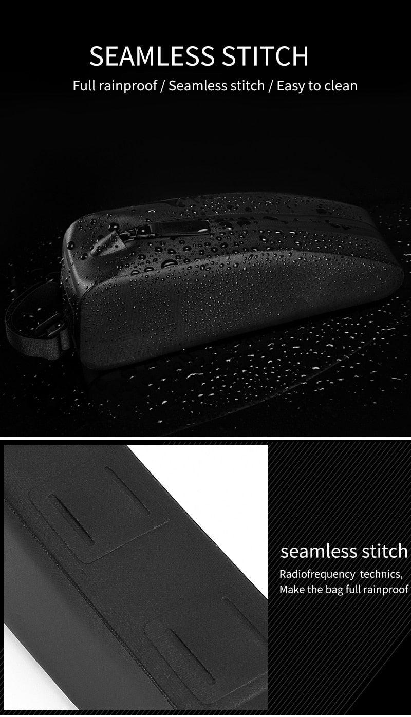 Rainproof Bicycle Bag Front Frame Bike Tube Bag Mountain Road Bike Triangle Bags Panniers Cycling Carrier Bag For Bicycle Bike Top Tube Bag Bicycle Front Frame Bag Waterproof Bike Pouch Pack Bike Phone Bag Cycling Accessories Pouch For Mountain Road Bike Stevvex