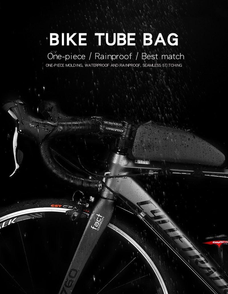 Rainproof Bicycle Bag Front Frame Bike Tube Bag Mountain Road Bike Triangle Bags Panniers Cycling Carrier Bag For Bicycle Bike Top Tube Bag Bicycle Front Frame Bag Waterproof Bike Pouch Pack Bike Phone Bag Cycling Accessories Pouch For Mountain Road Bike Stevvex