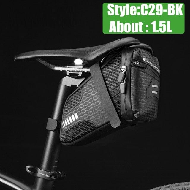 Rainproof Bicycle Bag Shock Proof Bike Bag For Reflective Large Capacity Seat Bike Bag Accessories Bag Seat Bag Bike Bag Under Seat Bicycle Bag Cycling Accessories Storage Pouch Bike For Mountain Road Bike Stevvex