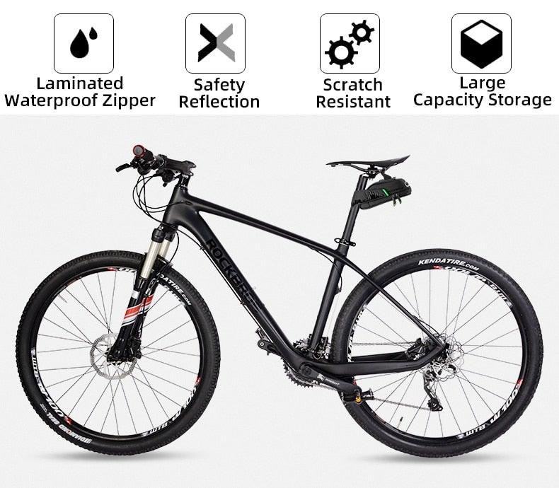 Rainproof Bicycle Bag Shock Proof Bike Bag For Reflective Large Capacity Seat Bike Bag Accessories Bag Seat Bag Bike Bag Under Seat Bicycle Bag Cycling Accessories Storage Pouch Bike For Mountain Road Bike Stevvex