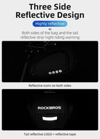 Rainproof Bicycle Bag Shock Proof Bike Bag For Reflective Large Capacity Seat Bike Bag Accessories Bag Seat Bag Bike Bag Under Seat Bicycle Bag Cycling Accessories Storage Pouch Bike For Mountain Road Bike Stevvex