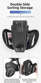 Rainproof Bicycle Bag Shock Proof Bike Bag For Reflective Large Capacity Seat Bike Bag Accessories Bag Seat Bag Bike Bag Under Seat Bicycle Bag Cycling Accessories Storage Pouch Bike For Mountain Road Bike Stevvex