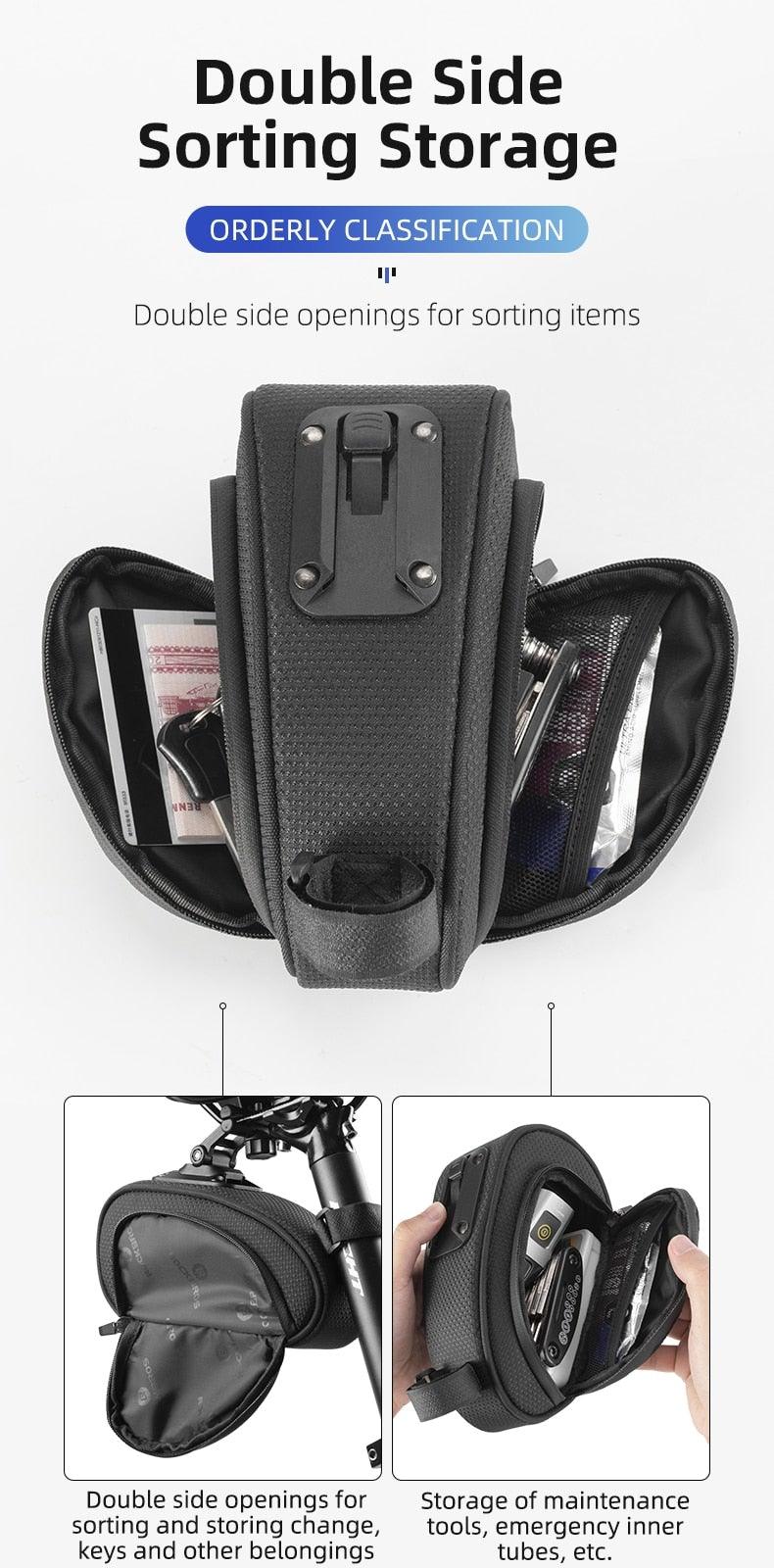 Rainproof Bicycle Bag Shock Proof Bike Bag For Reflective Large Capacity Seat Bike Bag Accessories Bag Seat Bag Bike Bag Under Seat Bicycle Bag Cycling Accessories Storage Pouch Bike For Mountain Road Bike Stevvex
