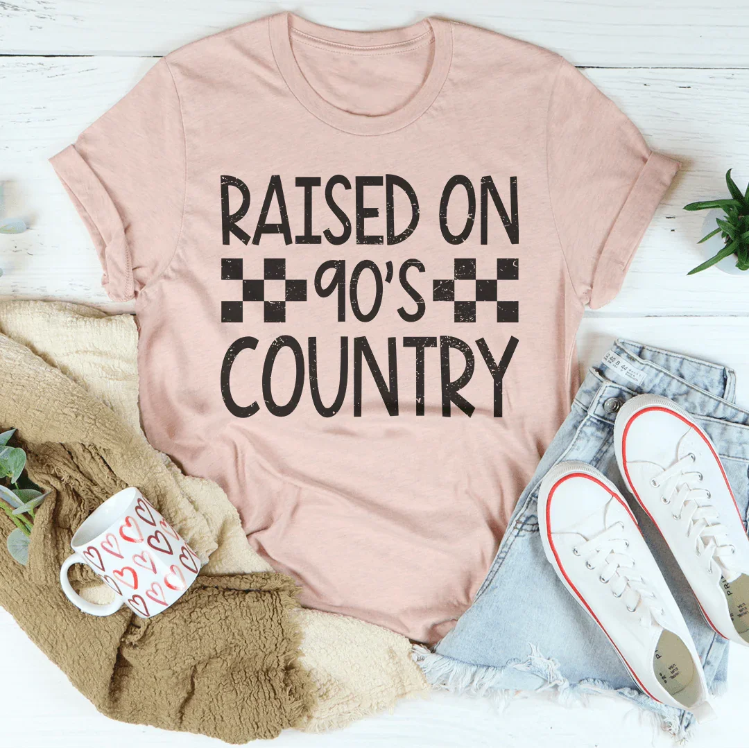 Raised On 90's Country Tee Peachy Sunday