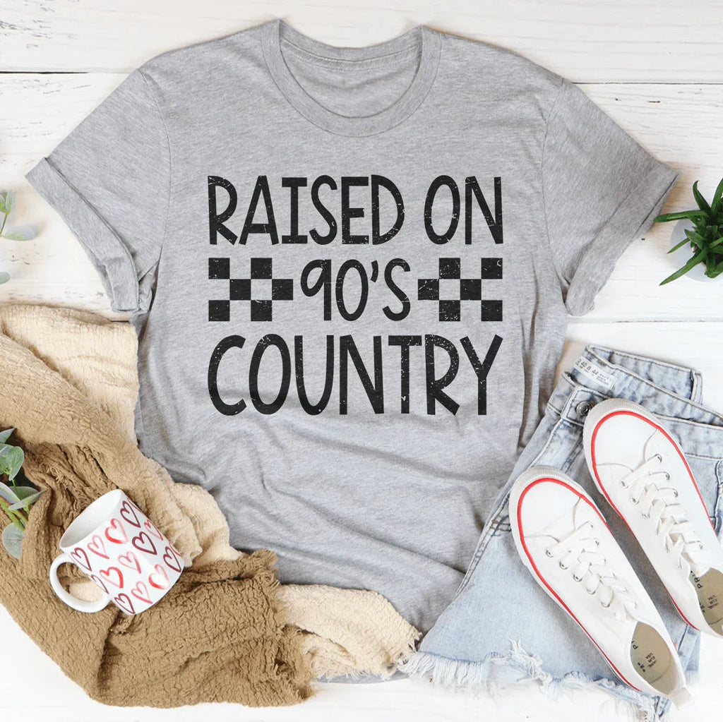 Raised On 90's Country Tee Peachy Sunday