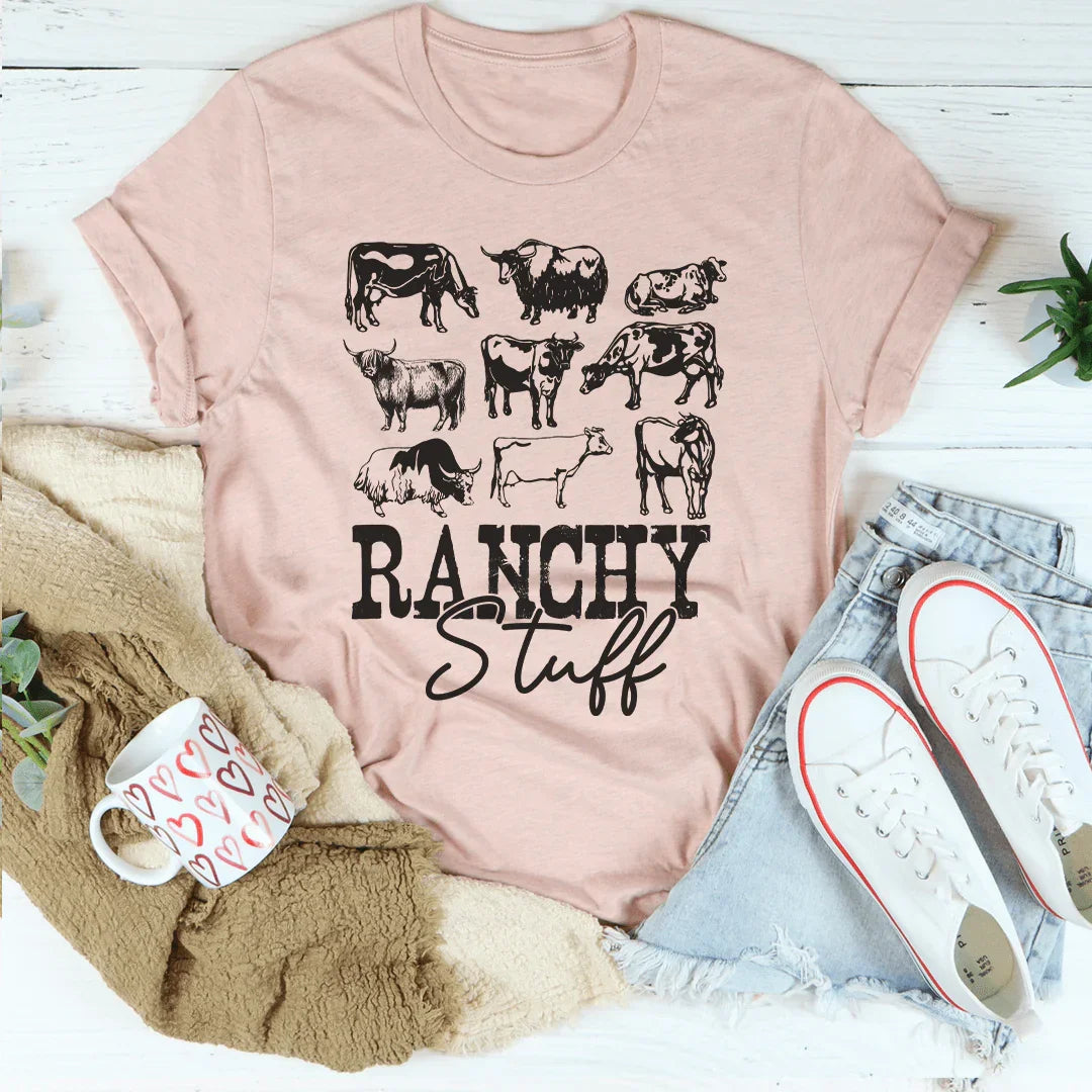 Ranchy Stuff Tee Peachy Sunday