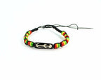 Rasta Peace Macrame Friendship Bracelet Adjustable Bead