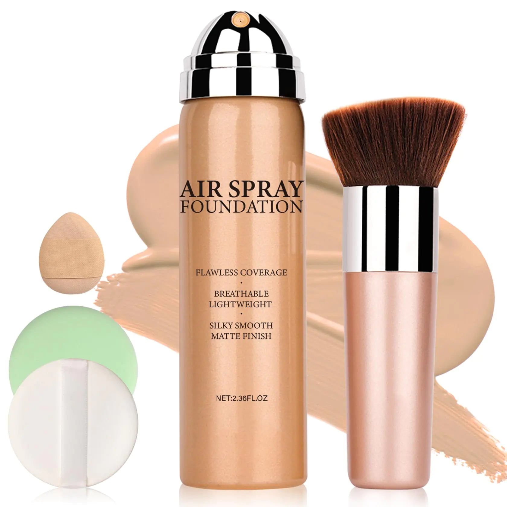 LZXLUKGIR Airbrush Flawless Setting sprayHydrating Full Coverage Foundation for Smooth Radiant FinishBreathable BlendableLightweight Silky Foundation Makeup for Mature Skin(02 Beige) Lootquake LLC