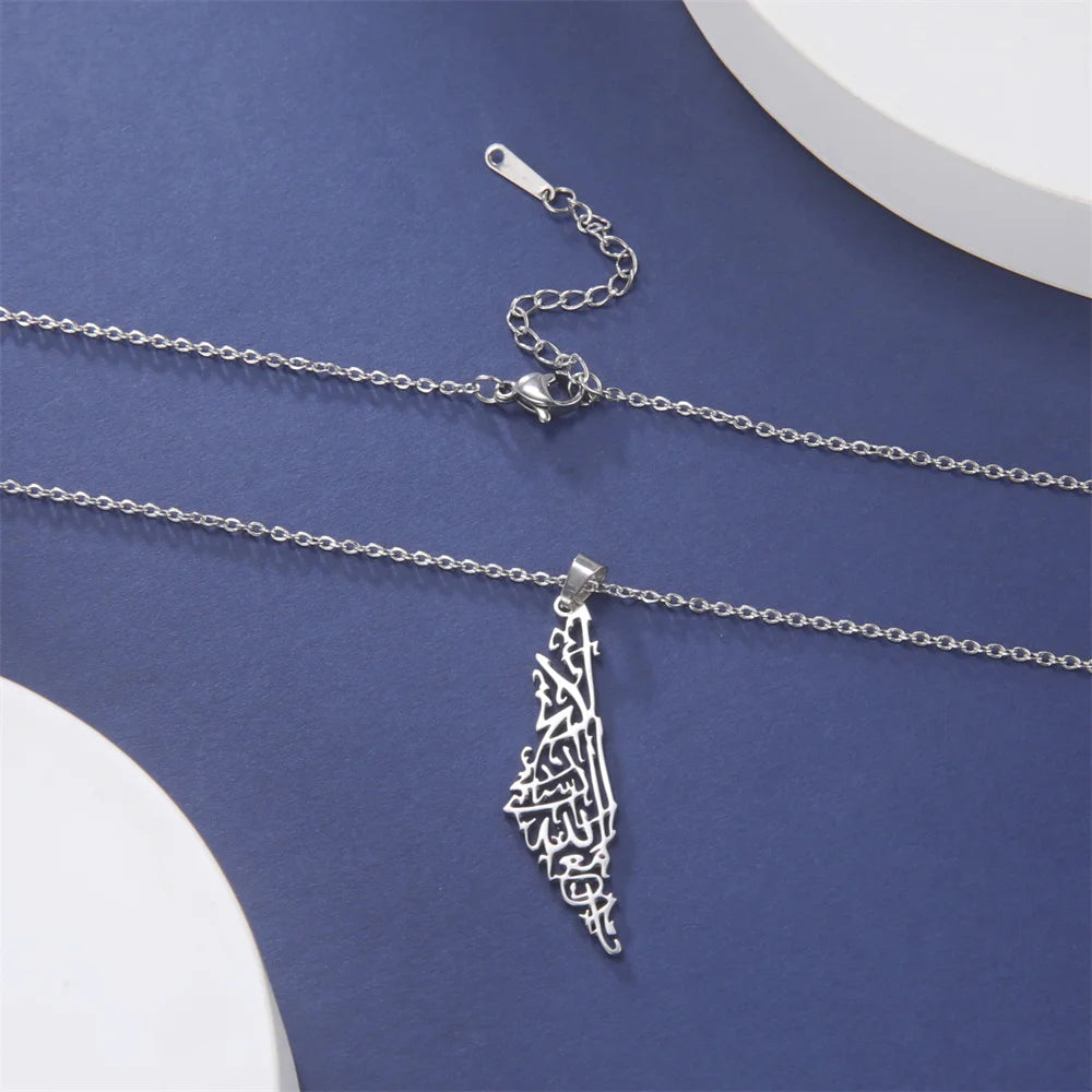 Unisex Stainless Steel Hollow Map Necklaces Lootquake LLC