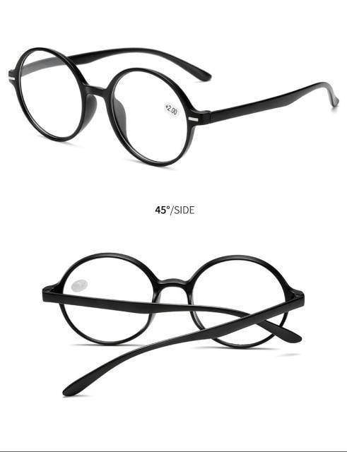 Read Eyeglass Men Women Round Vintage Reading Glasses Blue Light Blocking Glasses Men Women Retro Thick Round Rim Frame Eyeglasses Light Weight With Spring Hinge Easy To Carry +1 +1.5 +2 +2.5 +3 +3.5 Stevvex
