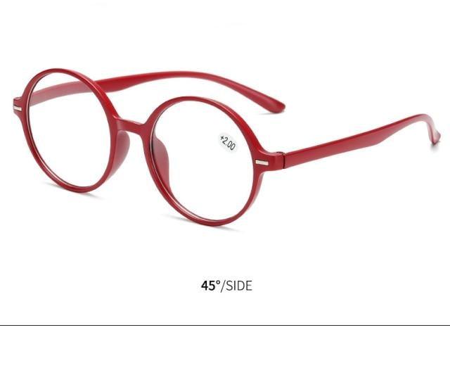 Read Eyeglass Men Women Round Vintage Reading Glasses Blue Light Blocking Glasses Men Women Retro Thick Round Rim Frame Eyeglasses Light Weight With Spring Hinge Easy To Carry +1 +1.5 +2 +2.5 +3 +3.5 Stevvex