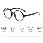 Read Eyeglass Men Women Round Vintage Reading Glasses Blue Light Blocking Glasses Men Women Retro Thick Round Rim Frame Eyeglasses Light Weight With Spring Hinge Easy To Carry +1 +1.5 +2 +2.5 +3 +3.5 Stevvex