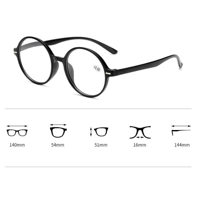 Read Eyeglass Men Women Round Vintage Reading Glasses Blue Light Blocking Glasses Men Women Retro Thick Round Rim Frame Eyeglasses Light Weight With Spring Hinge Easy To Carry +1 +1.5 +2 +2.5 +3 +3.5 Stevvex