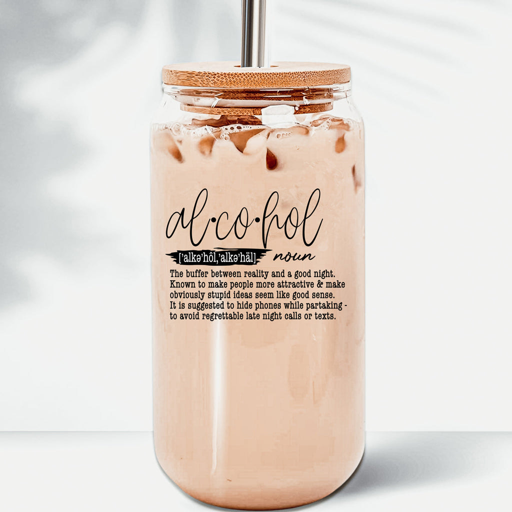 17oz Glass Tumbler With Bamboo Lid And Straw Reusable Insulated Cup For Coffee Tea Beer BandsCo Straps