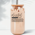 17oz Glass Tumbler With Bamboo Lid And Straw Reusable Insulated Cup For Coffee Tea Beer BandsCo Straps