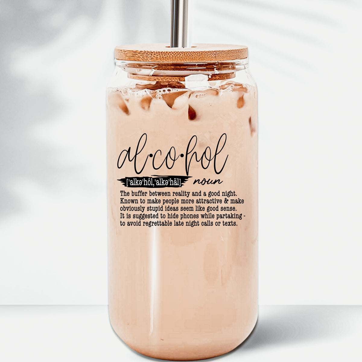 17oz Glass Tumbler With Bamboo Lid And Straw Reusable Insulated Cup For Coffee Tea Beer BandsCo Straps