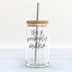 17oz Glass Tumbler With Bamboo Lid And 2 Stainless Straws - Reusable Drink Cup BandsCo Straps