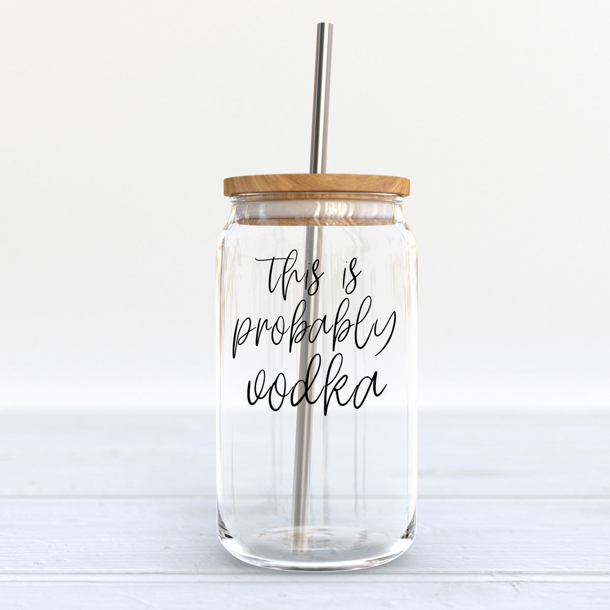 17oz Glass Tumbler With Bamboo Lid And 2 Stainless Straws - Reusable Drink Cup BandsCo Straps