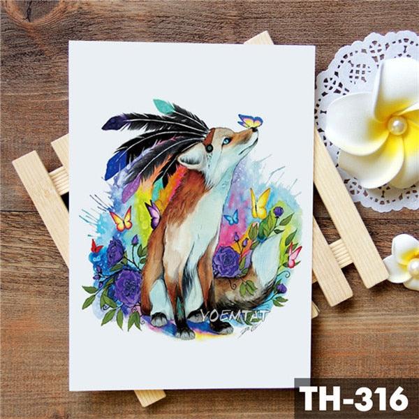 Realistic 3D Wolf Moon Temporary Tattoo Sticker Waterproof Stylish Body New Luxury Animal Tattoo For Men Women Stevvex