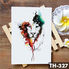 Realistic 3D Wolf Moon Temporary Tattoo Sticker Waterproof Stylish Body New Luxury Animal Tattoo For Men Women Stevvex