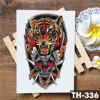 Realistic 3D Wolf Moon Temporary Tattoo Sticker Waterproof Stylish Body New Luxury Animal Tattoo For Men Women Stevvex