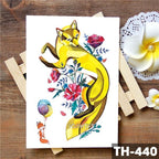Realistic 3D Wolf Moon Temporary Tattoo Sticker Waterproof Stylish Body New Luxury Animal Tattoo For Men Women Stevvex