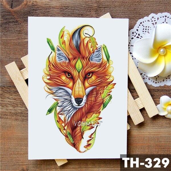 Realistic 3D Wolf Moon Temporary Tattoo Sticker Waterproof Stylish Body New Luxury Animal Tattoo For Men Women Stevvex