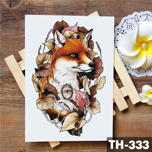 Realistic 3D Wolf Moon Temporary Tattoo Sticker Waterproof Stylish Body New Luxury Animal Tattoo For Men Women Stevvex