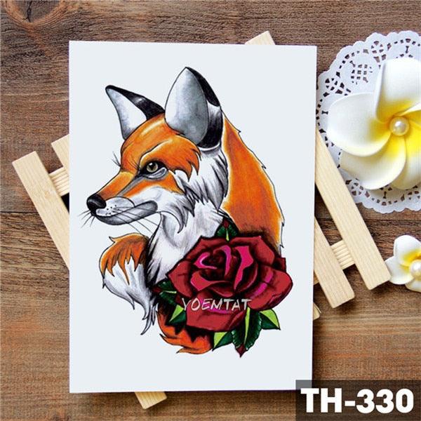 Realistic 3D Wolf Moon Temporary Tattoo Sticker Waterproof Stylish Body New Luxury Animal Tattoo For Men Women Stevvex