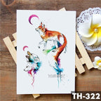 Realistic 3D Wolf Moon Temporary Tattoo Sticker Waterproof Stylish Body New Luxury Animal Tattoo For Men Women Stevvex