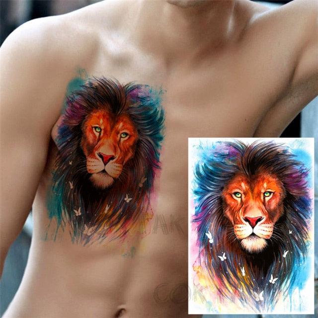 Realistic Black Temporary Small Big Tattoos Space Planets Animals Tatoos Waterproof  Face Hands Tattoos For Girls Mens Stevvex