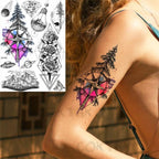 Realistic Black Temporary Small Big Tattoos Space Planets Animals Tatoos Waterproof  Face Hands Tattoos For Girls Mens Stevvex