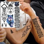 Realistic Black Temporary Small Big Tattoos Space Planets Animals Tatoos Waterproof  Face Hands Tattoos For Girls Mens Stevvex