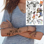Realistic Black Temporary Small Big Tattoos Space Planets Animals Tatoos Waterproof  Face Hands Tattoos For Girls Mens Stevvex
