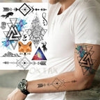 Realistic Black Temporary Small Big Tattoos Space Planets Animals Tatoos Waterproof  Face Hands Tattoos For Girls Mens Stevvex