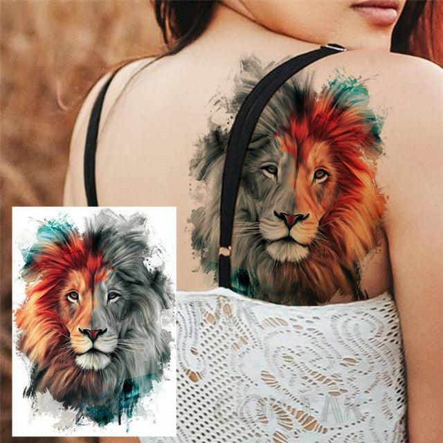 Realistic Black Temporary Small Big Tattoos Space Planets Animals Tatoos Waterproof  Face Hands Tattoos For Girls Mens Stevvex