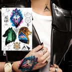 Realistic Black Temporary Small Big Tattoos Space Planets Animals Tatoos Waterproof  Face Hands Tattoos For Girls Mens Stevvex